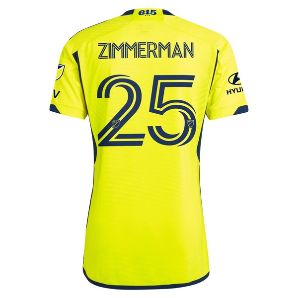 Walker Zimmerman Nashville SC adidas 2024 The 615 Kit Authentic Player Jersey - Yellow - Image 3