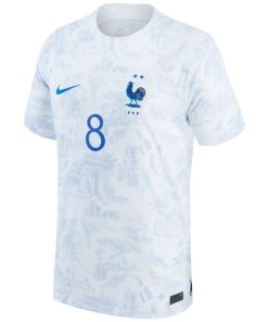 Alternative view of Aur¨¦lien Tchouam¨¦ni France National Team Nike 2022/23 Replica Away Jersey - White
