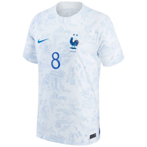 Aur¨¦lien Tchouam¨¦ni France National Team Nike 2022/23 Replica Away Jersey - White - Image 2