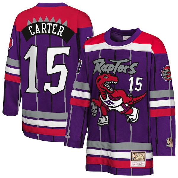 Vince Carter Toronto Raptors Youth Maxxed Out 2.0 Fashion Hockey Jersey - Purple
