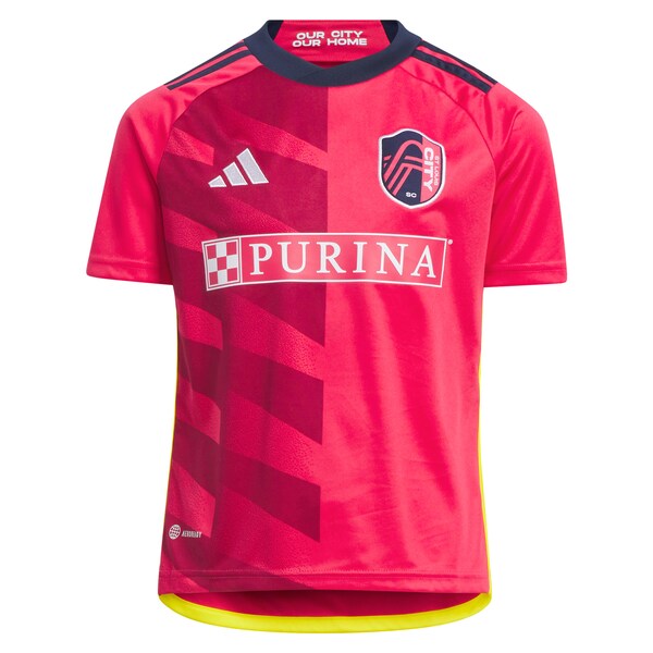 St. Louis City SC adidas Youth 2024 CITY Kit Replica Custom Jersey - Red - Image 2