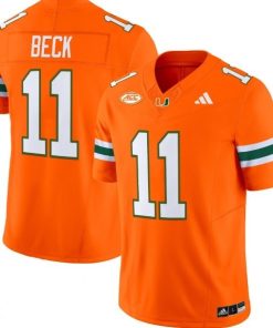 Men's adidas Carson Beck Miami Hurricanes Vapor Limited Jersey - Orange