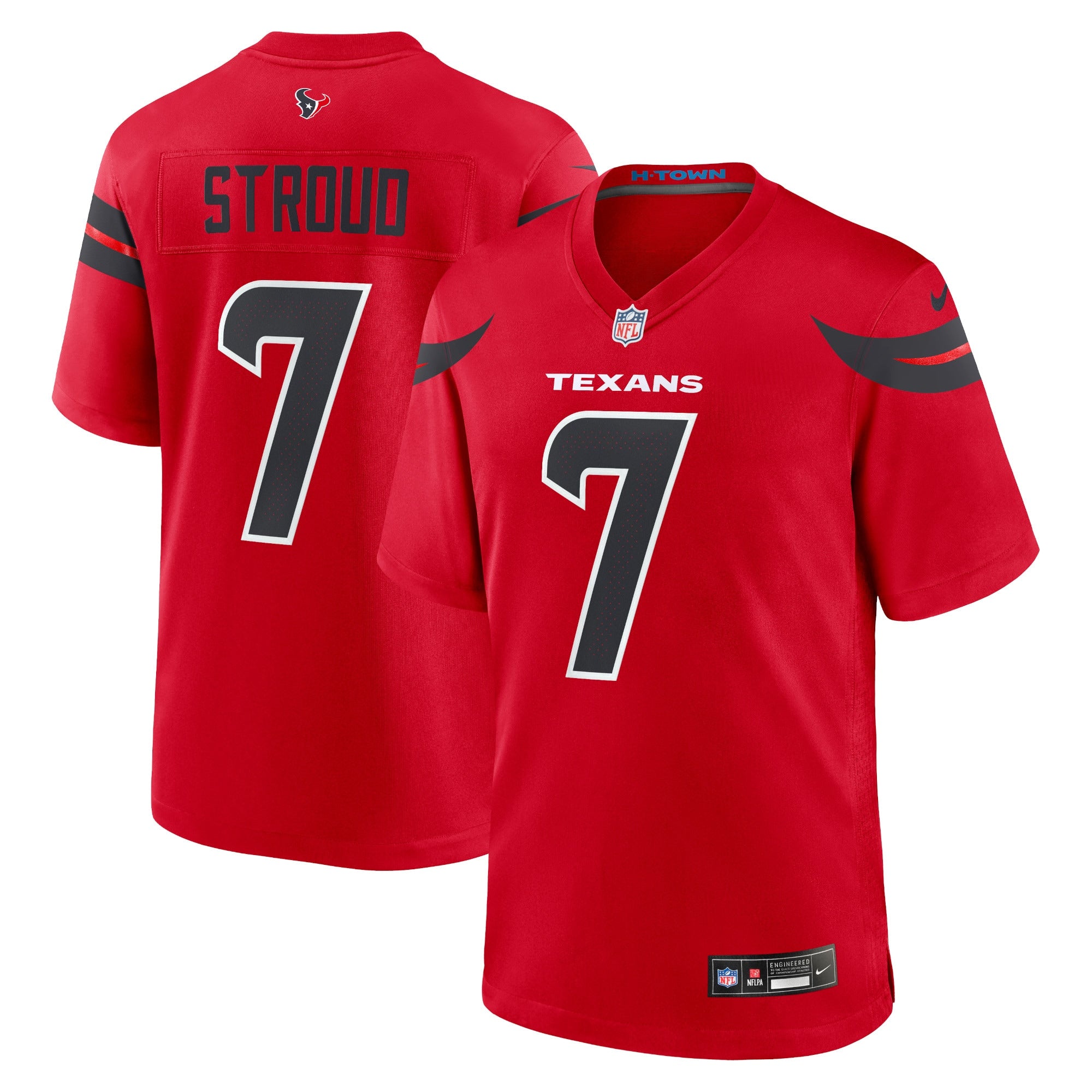 C.J. Stroud Houston Texans Nike Game Jersey - Navy/Red/White - Image 5
