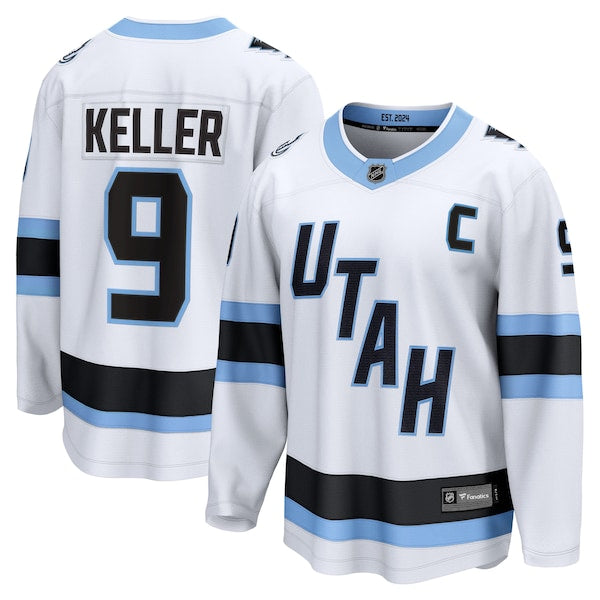 Clayton Keller Utah Mammoth Away Breakaway Player Jersey - White/Black