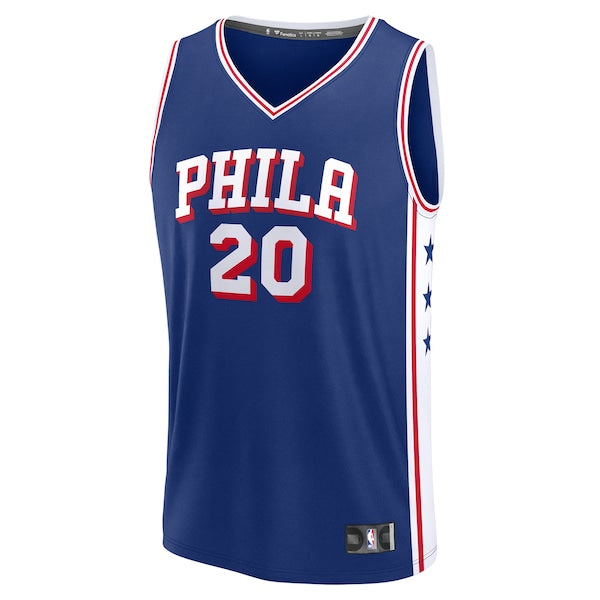 Jared McCain Philadelphia 76ers Youth 2024 NBA Draft Fast Break Player Jersey - Icon Edition - Royal - Image 2