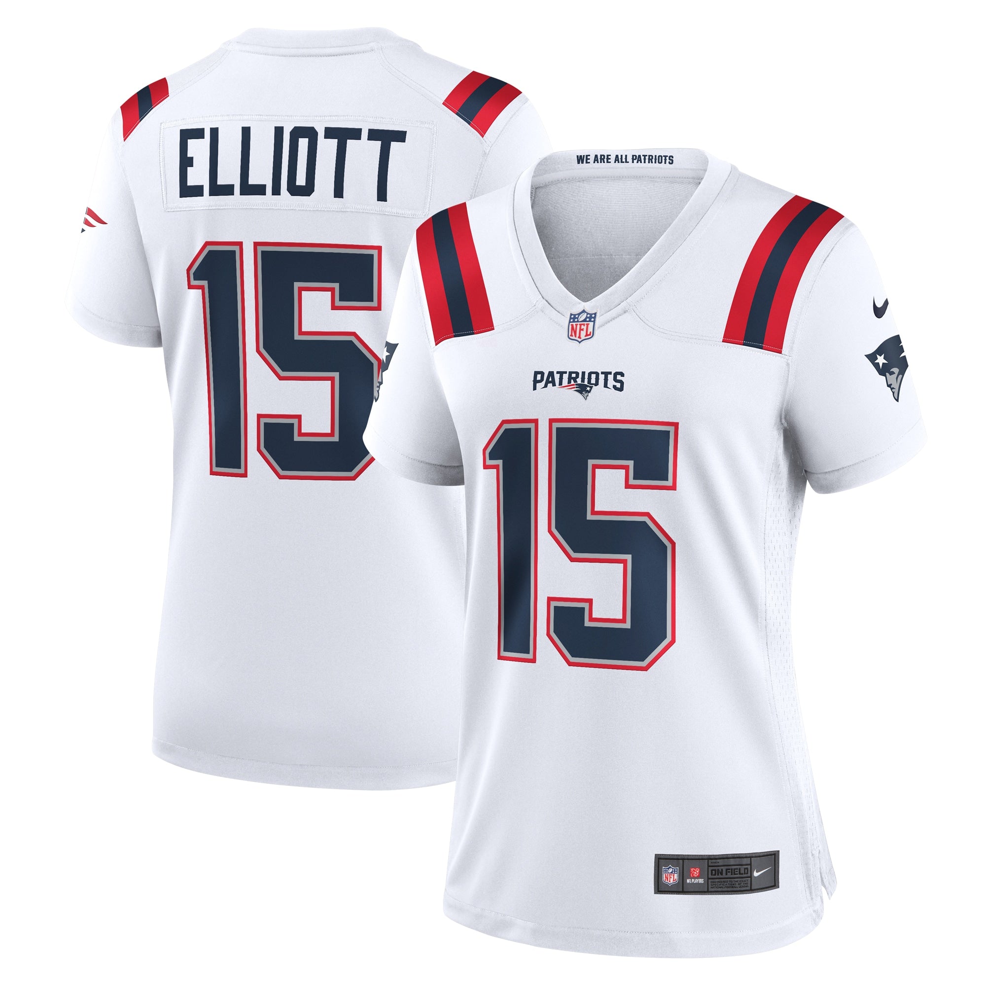 Ezekiel Elliott New England Patriots Nike Women's Game Player Jersey - Navy/Red/White - Image 8