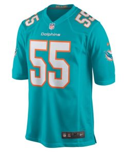 Alternative view of Aaron Brewer Miami Dolphins Nike  Game Jersey -  Aqua