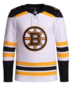 Alternative view of Boston Bruins adidas Men's Away Primegreen Authentic Jersey - White