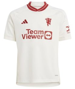 Alternative view of Scott McTominay Manchester United adidas Youth 2023/24 Third Replica Player Jersey - White