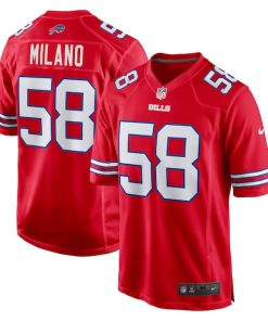 Matt Milano Buffalo Bills Nike Alternate Game Jersey - Red/Royal