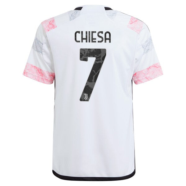 Federico Chiesa Juventus adidas Youth 2023/24 Away Replica Jersey - White - Image 3