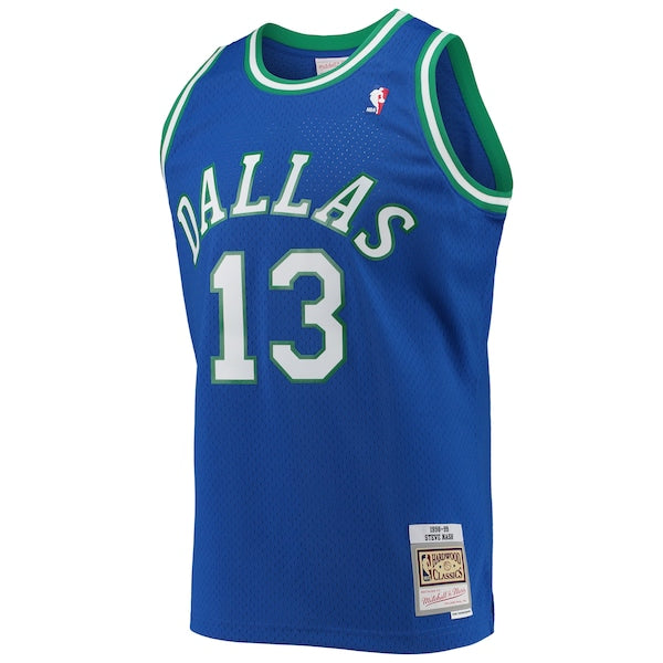 Steve Nash Dallas Mavericks 1998/99 Hardwood Classics Swingman Jersey - Blue - Image 2