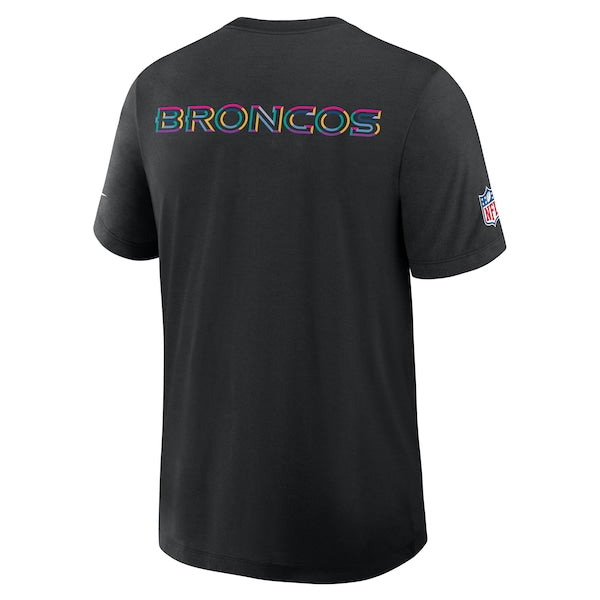 Denver Broncos Nike 2025 NFL Crucial Catch Tri-Blend Dri-FIT T-Shirt - Black - Image 3