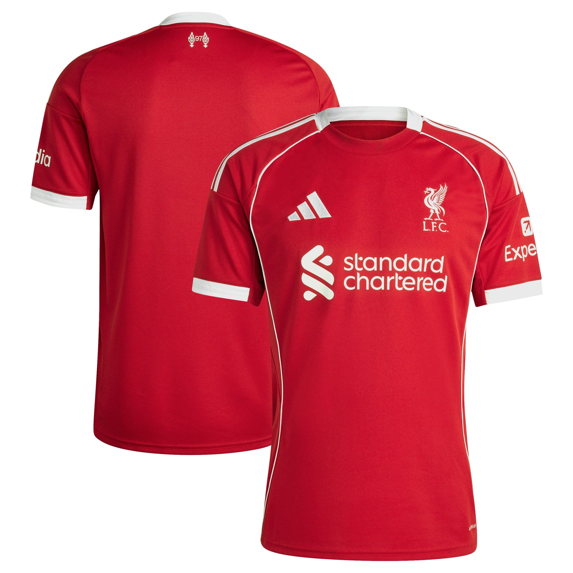Liverpool adidas 2025/26 Away Replica Jersey - White/Green/Red - Image 8