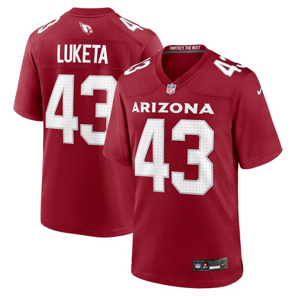 Jesse Luketa Arizona Cardinals Nike Team Game Jersey - Cardinal - Image 2