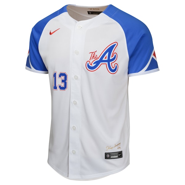 Ronald Acu?a Jr. Atlanta Braves Nike Youth City Connect Limited Player Jersey - White - Image 2