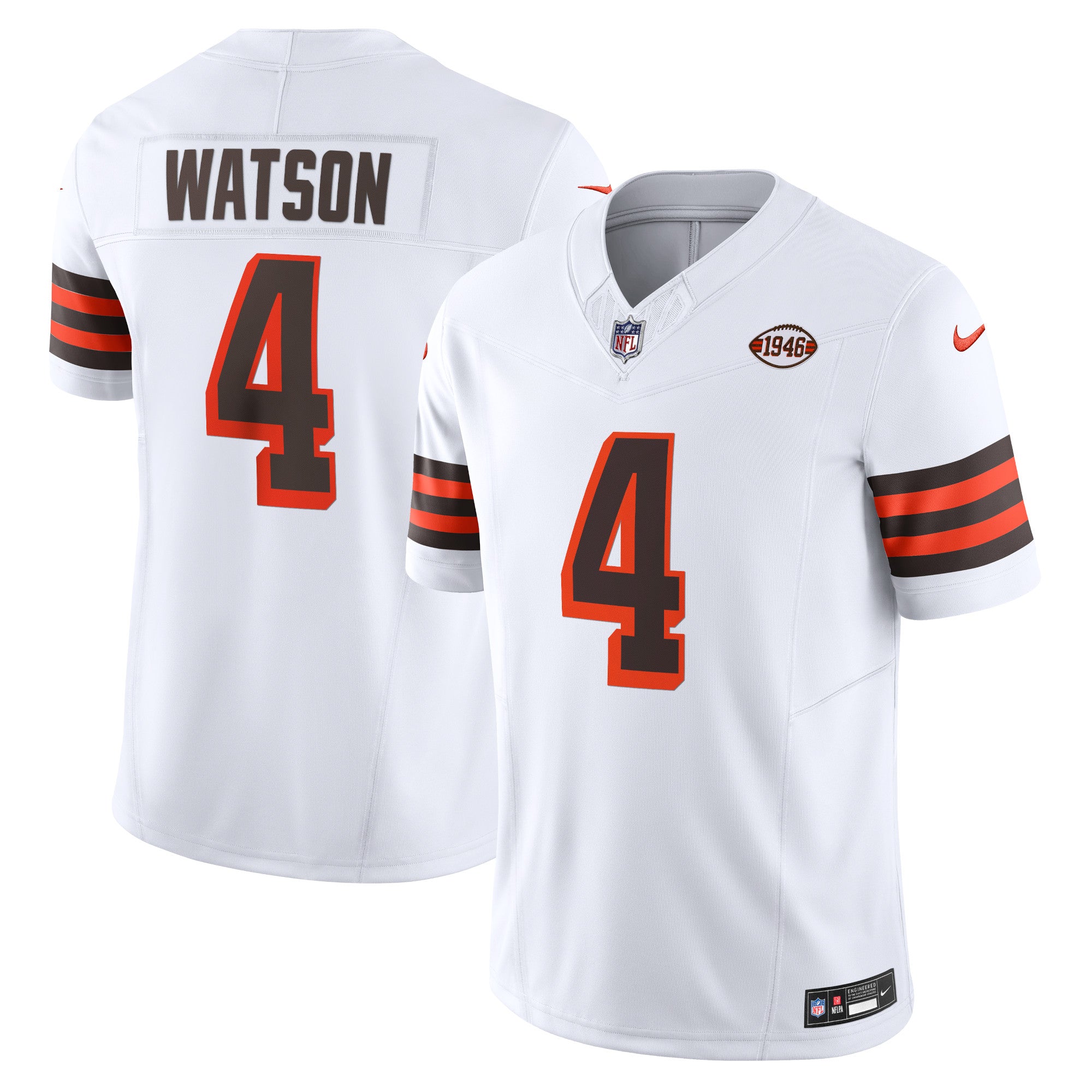 Deshaun Watson Cleveland Browns Nike Vapor F.U.S.E. Limited Jersey - Brown/White - Image 6