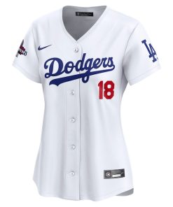 Alternative view of Yoshinobu Yamamoto Los Angeles Dodgers Nike Women's 2024 World Series Champions Japanese Characters Limited Player Jersey - White
