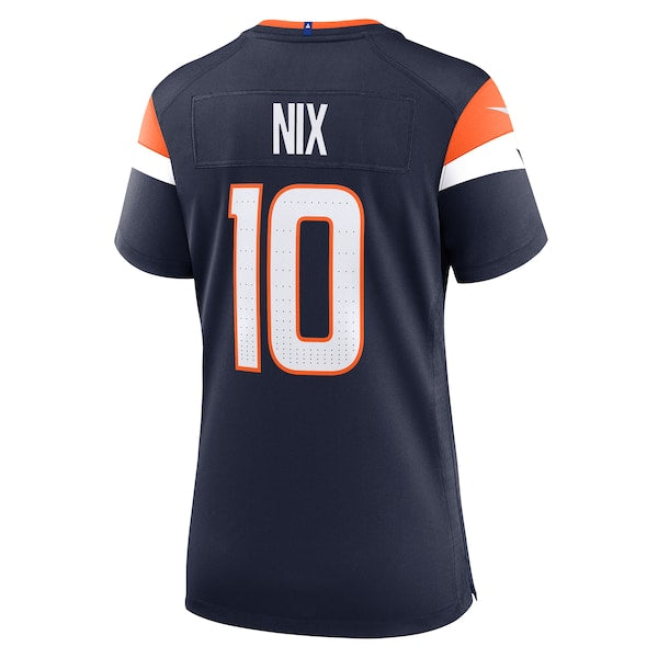 Bo Nix Denver Broncos Nike Women's Alternate Game Jersey - Navy/White - Image 4
