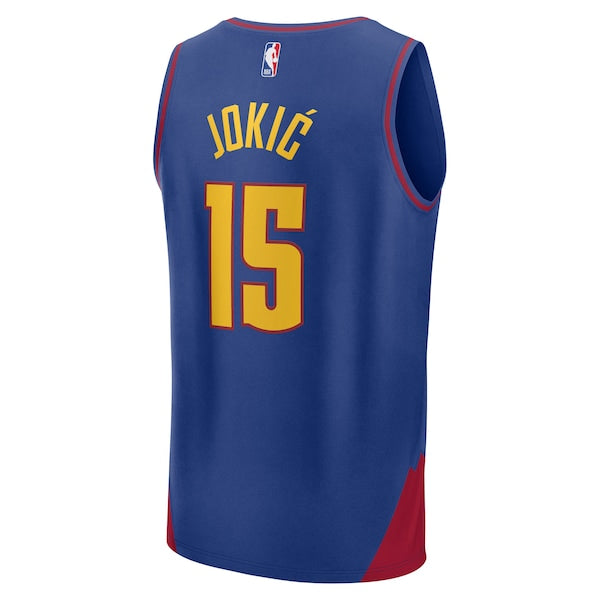 Nikola Jokic Denver Nuggets Fast Break Replica Player Jersey - Statement Edition - Blue - Image 3