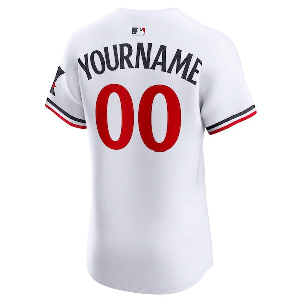 Minnesota Twins Nike Home Elite Custom Jersey - White - Image 3