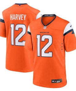 Men's Denver Broncos RJ Harvey Nike  Orange Team Game Jersey