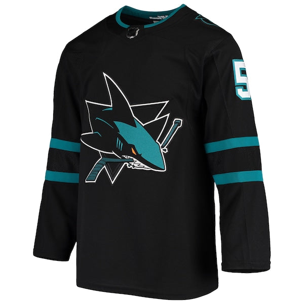 Radim Simek San Jose Sharks adidas Alternate Authentic Jersey - Black - Image 2