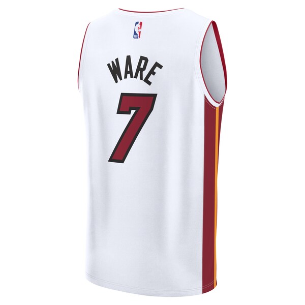 Kel'el Ware Miami Heat Fast Break Replica Player Jersey - Association Edition - White - Image 3