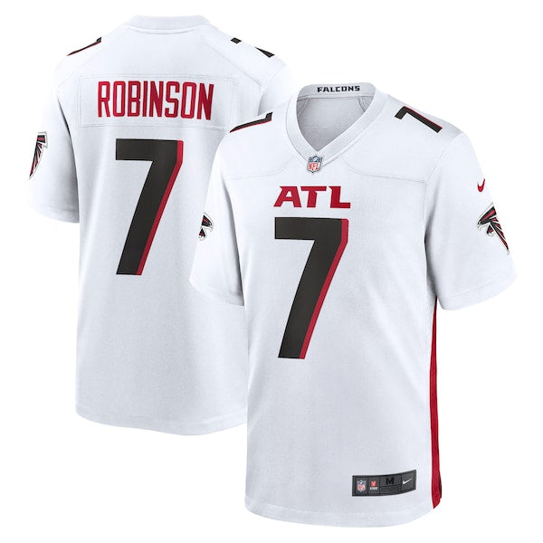 Bijan Robinson Atlanta Falcons Nike 2023 NFL Draft First Round Pick Game Jersey - White/Black - Image 2
