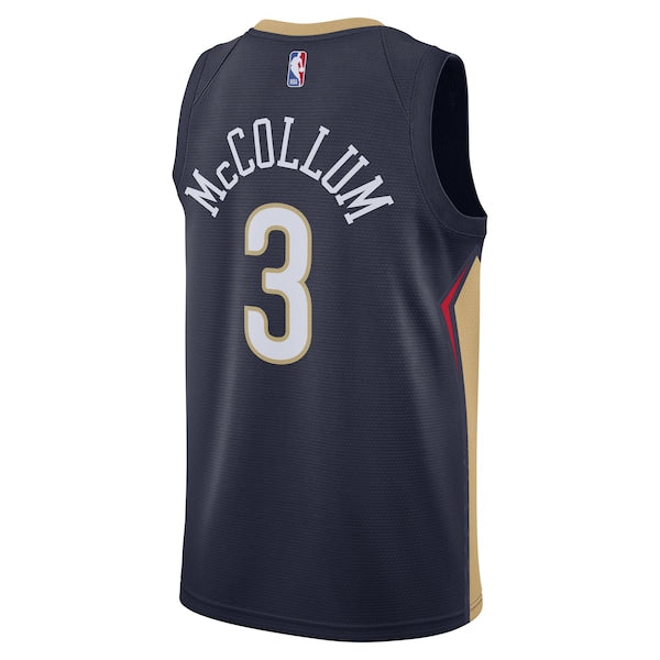C.J. McCollum New Orleans Pelicans Nike Swingman Jersey - Icon Edition - Navy - Image 3