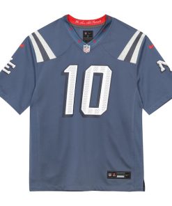 Alternative view of Drake Maye New England Patriots Nike Toddler 2025 Rivalries Collection Game Jersey - Storm Blue