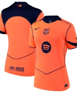Alternative view of Barcelona Nike Women's 2025/26 Third Replica Jersey - Orange/Gold