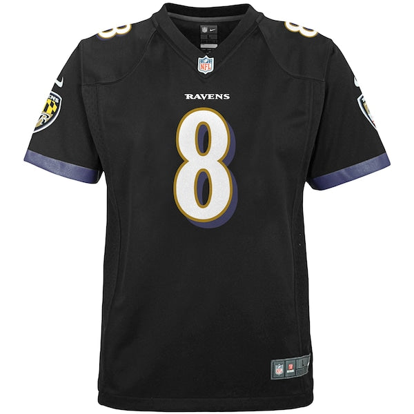 Lamar Jackson Baltimore Ravens Nike Youth Game Jersey - Black - Image 2