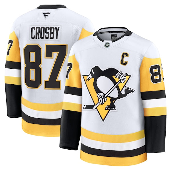 Sidney Crosby Pittsburgh Penguins Away Premium Jersey - White/Black