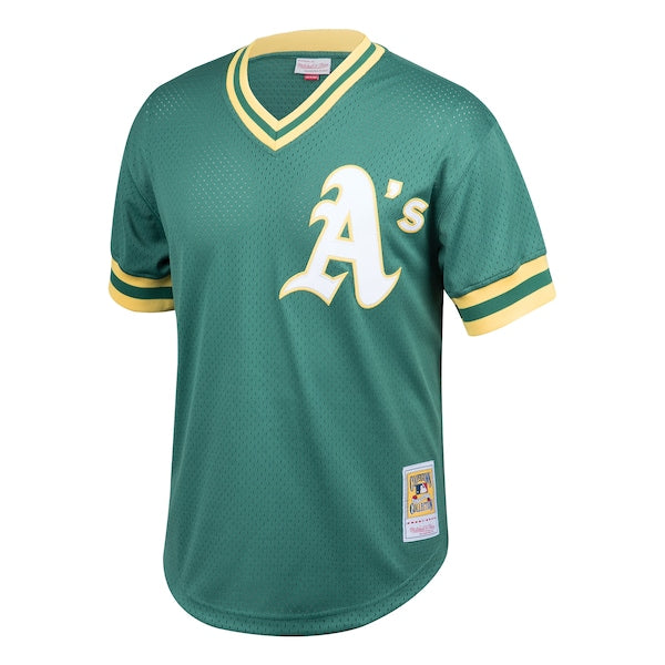 Rickey Henderson Athletics Youth Cooperstown Collection Mesh Batting Practice Jersey - Green - Image 2