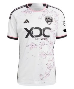 Alternative view of Christian Benteke D.C. United adidas 2024 The Cherry Blossom Kit Authentic Player Jersey - White