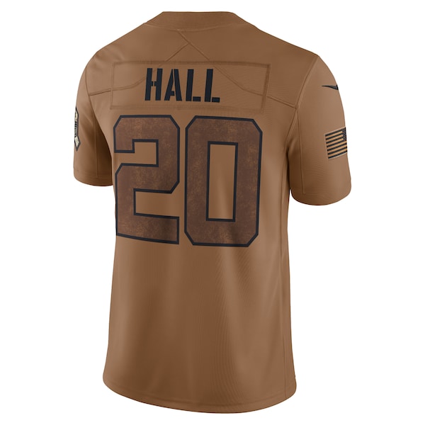 Breece Hall New York Jets Nike 2023 Salute To Service Limited Jersey - Brown - Image 3