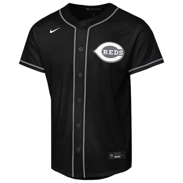 Elly De La Cruz Cincinnati Reds Nike Youth Lights Out Replica Player Jersey - Black - Image 2