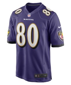 Alternative view of Isaiah Likely Baltimore Ravens Nike Player Game Jersey - Purple