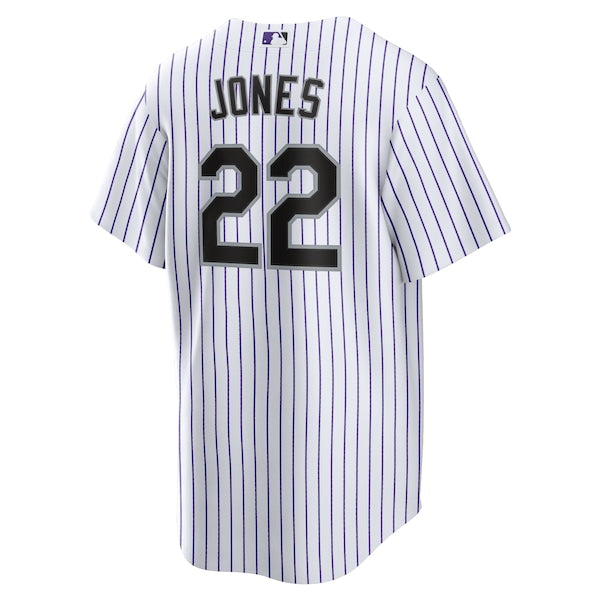 Nolan Jones Colorado Rockies Nike Home Replica Jersey - White - Image 4