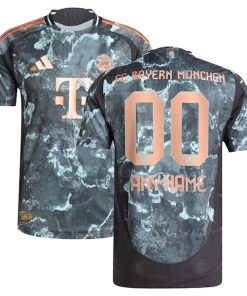 Alternative view of Bayern Munich adidas 2024/25 Away Authentic Custom Jersey - Black