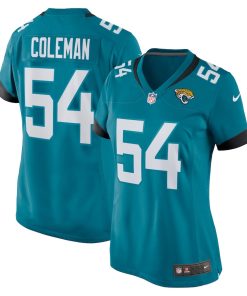 DJ Coleman Jacksonville Jaguars Nike Women's  Game Jersey -  Teal