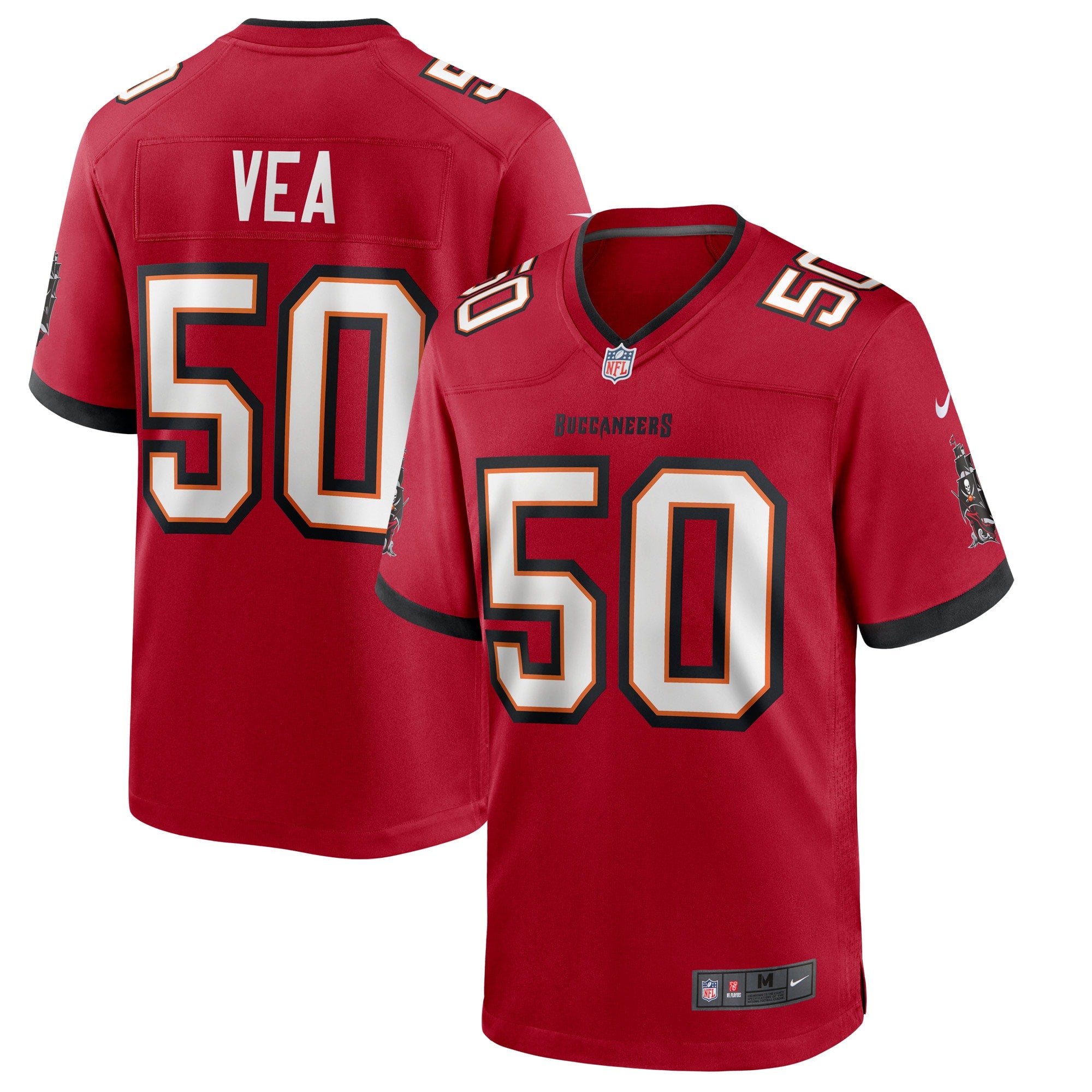 Vita Vea Tampa Bay Buccaneers Nike White Game Jersey - White/Red - Image 5
