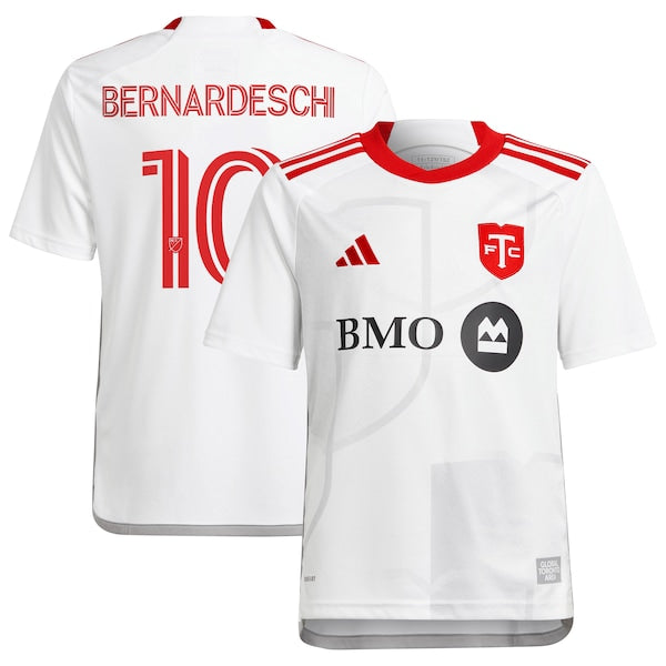 Federico Bernardeschi Toronto FC adidas Youth 2024 GTA Kit Replica Player Jersey?ยจC White