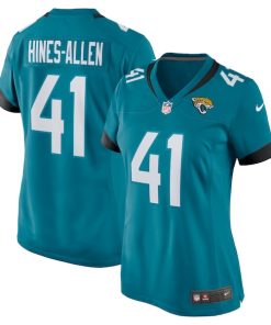 Alternative view of Josh Hines-Allen Jacksonville Jaguars Nike Women's Player Game Jersey - Teal