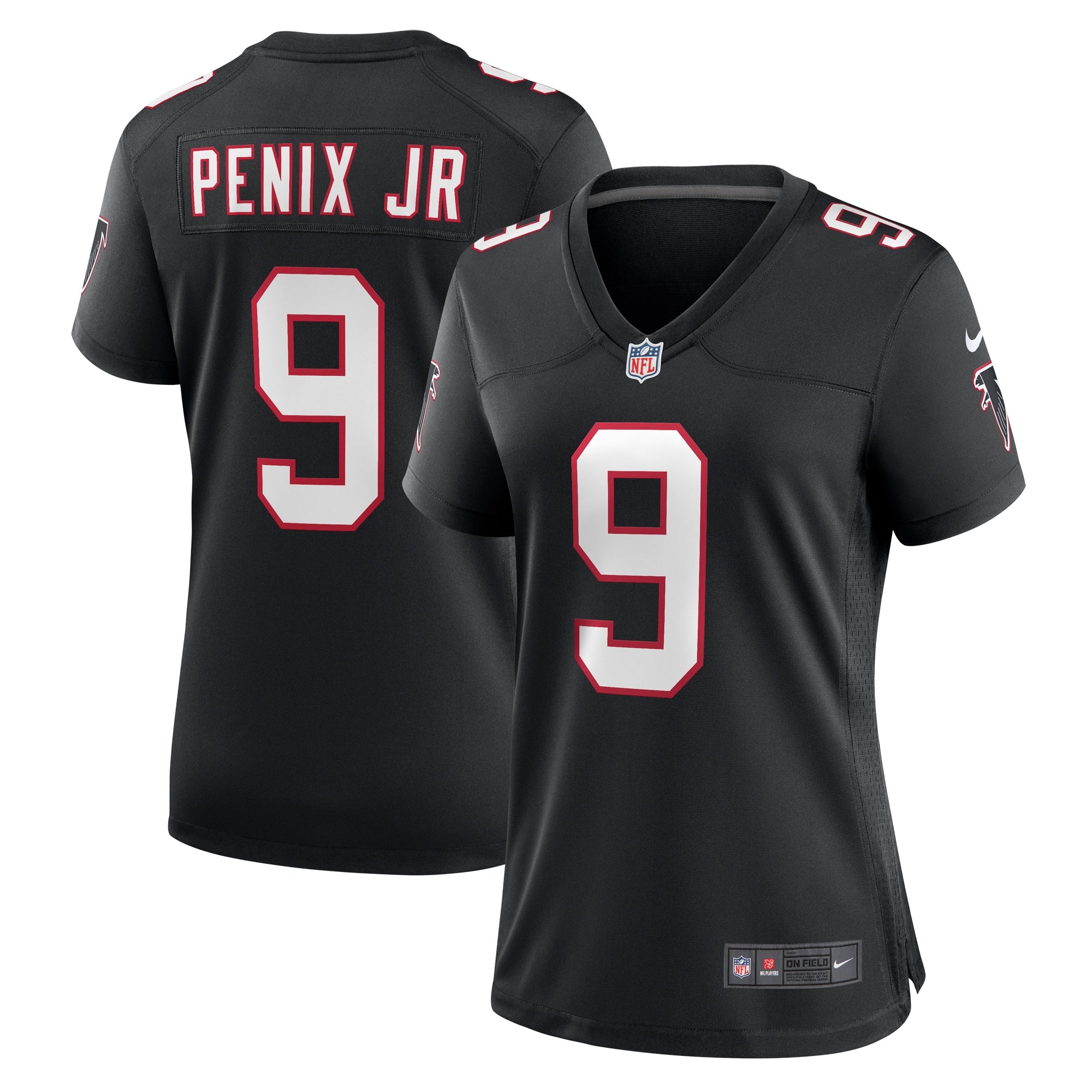 Michael Penix Jr. Atlanta Falcons Nike Women's Alternate Game Jersey - Red/Black - Image 9