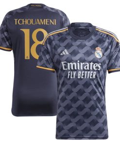 Aur¨¦lien Tchouam¨¦ni Los Merengues adidas 2023/24 Away Replica Player Jersey - Navy/White