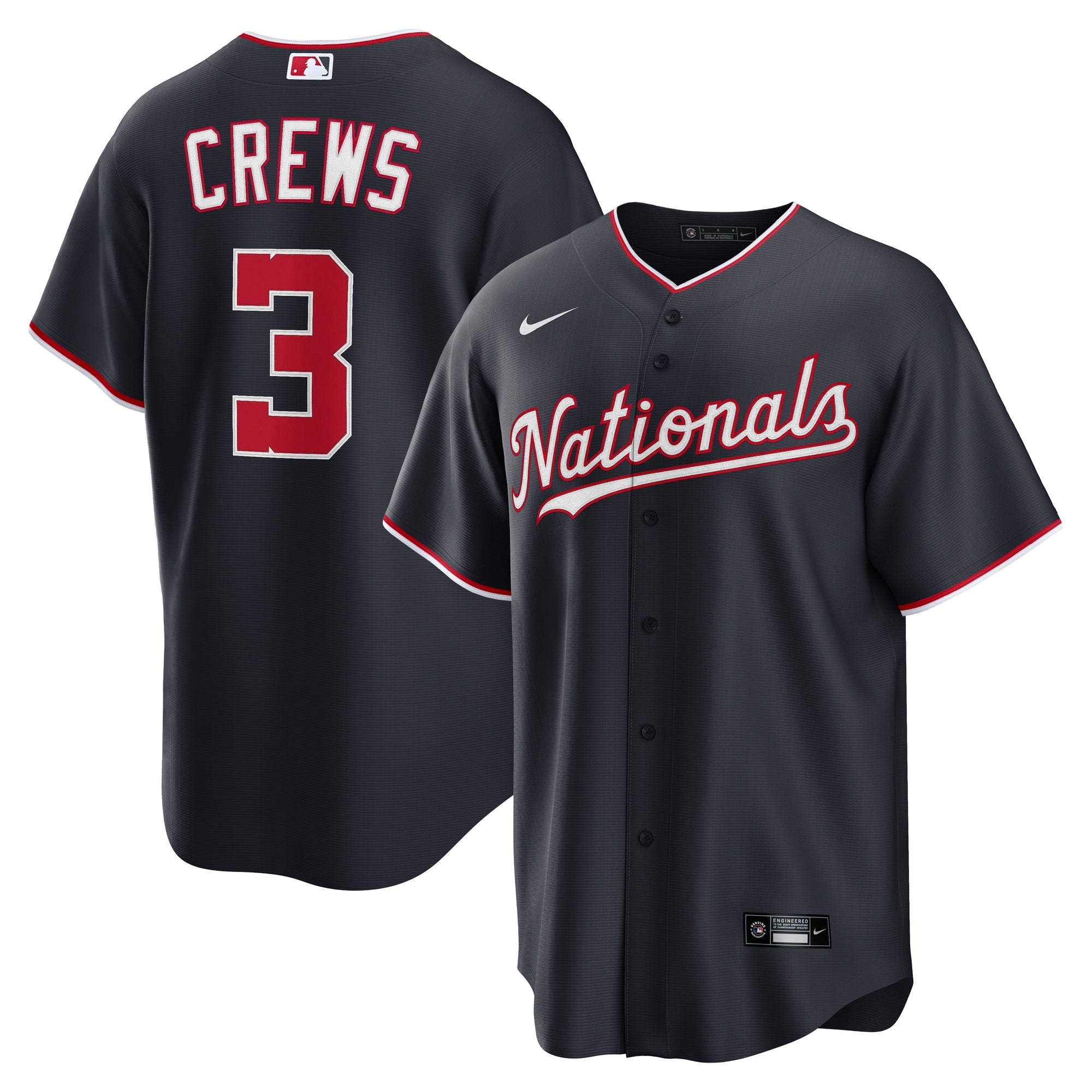 Dylan Crews Washington Nationals Nike Home Replica Jersey - White/Navy - Image 6