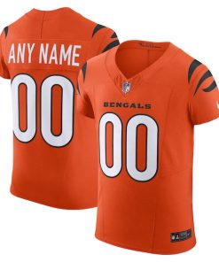 Cincinnati Bengals Nike Alternate Vapor F.U.S.E. Elite Custom Jersey - Men's Orange/Black