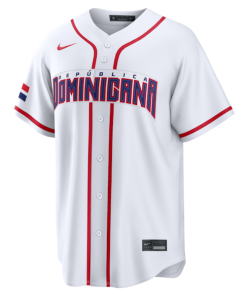 Alternative view of Manny Machado Dominican Republic Baseball Nike 2026 World Baseball Classic Home Stadium Jersey - White